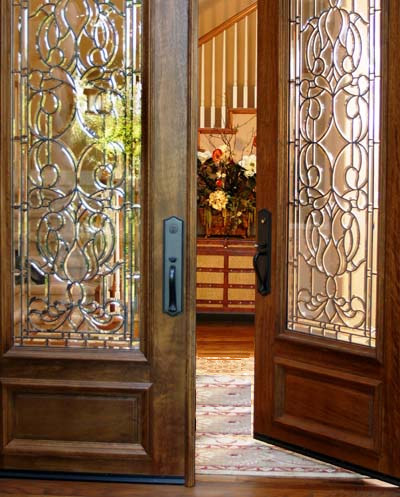 Beveled Glass Doors